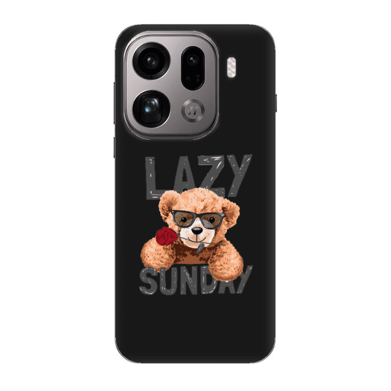 Oppo Find X9 Pro Lazy sunday Black Colored Silicone TPU Θήκη